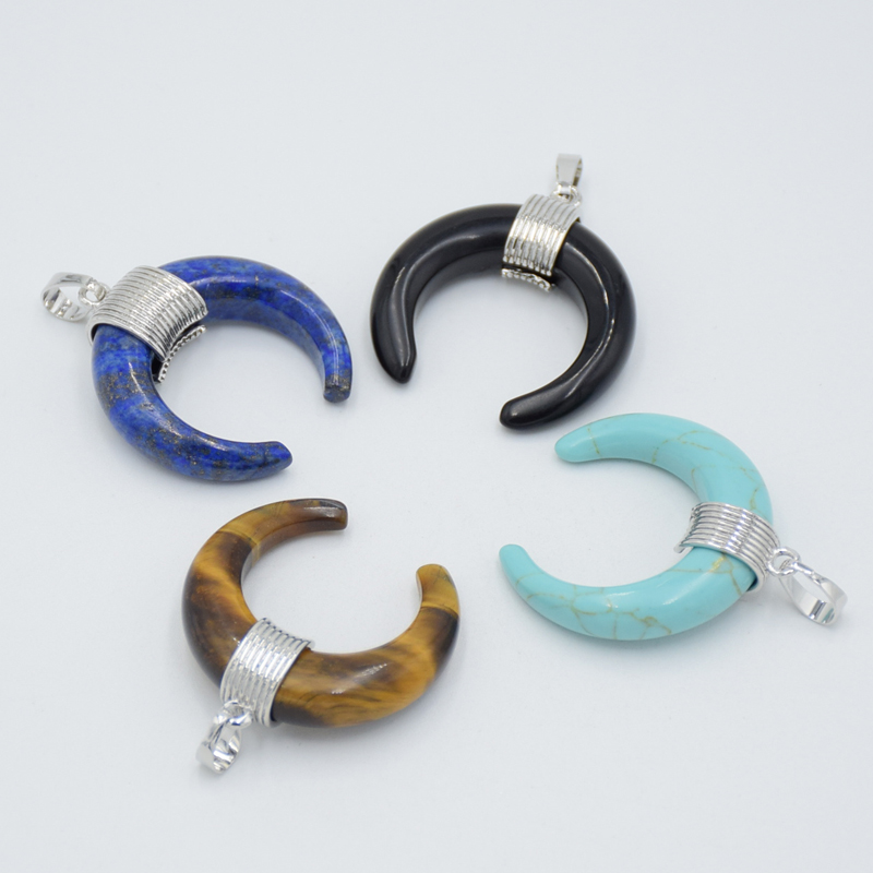 Half Moon Crescent - Silver Plated Fashion Crescent Half Moon