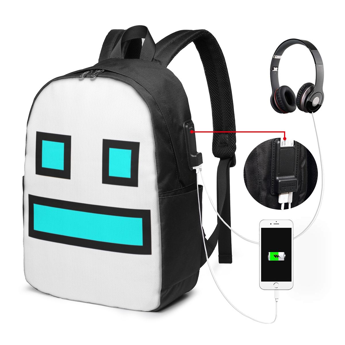 Video Game Geometry Dash Backp - огляд і ціна Women Bags College