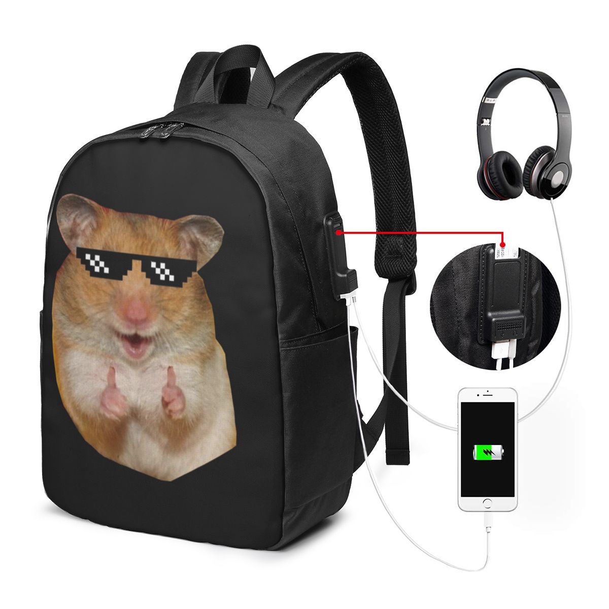 Funny Hamster Backpack Travel  - огляд і ціна Women Bags College