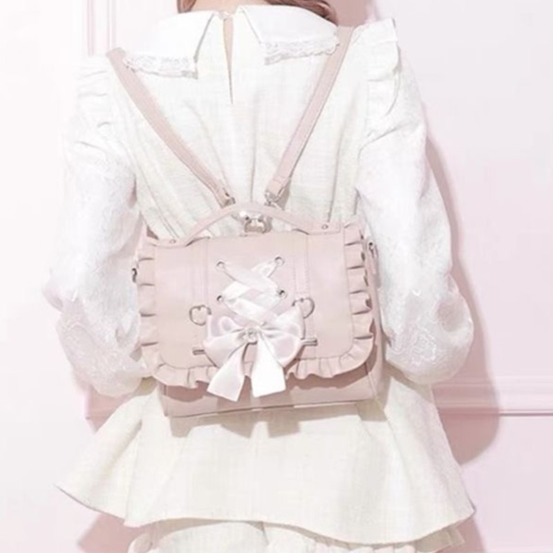 Sweet Bow Pink Mochila Women F - огляд і ціна Women Bags Medium Size