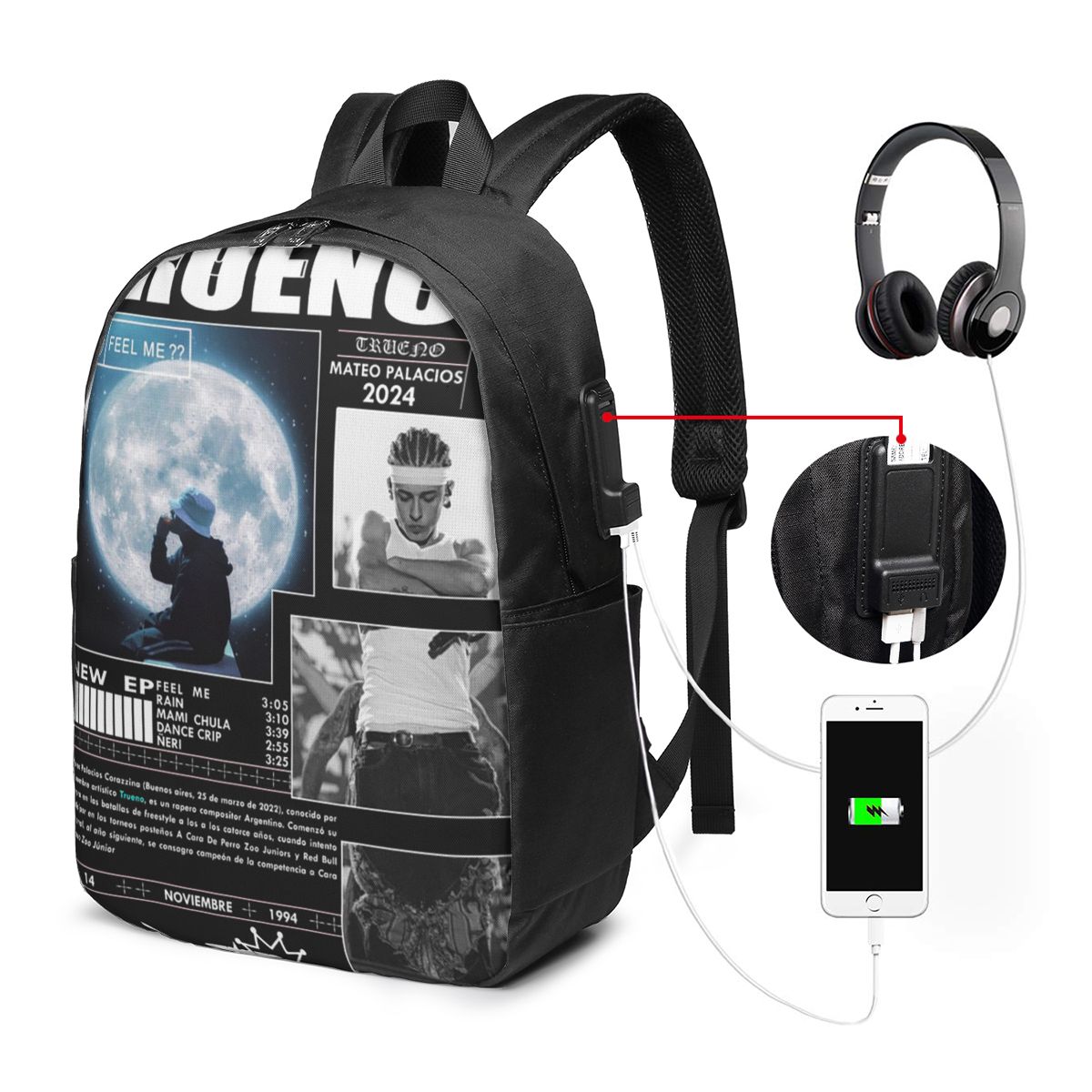 Funny Trueno Hip Hop Rapper Ba - огляд і ціна Women Bags College