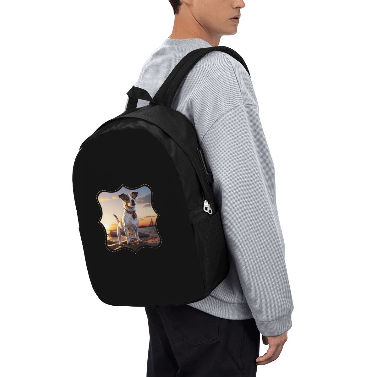 Jack Russell Dog At Sunset Bac - огляд і ціна Women Bags College