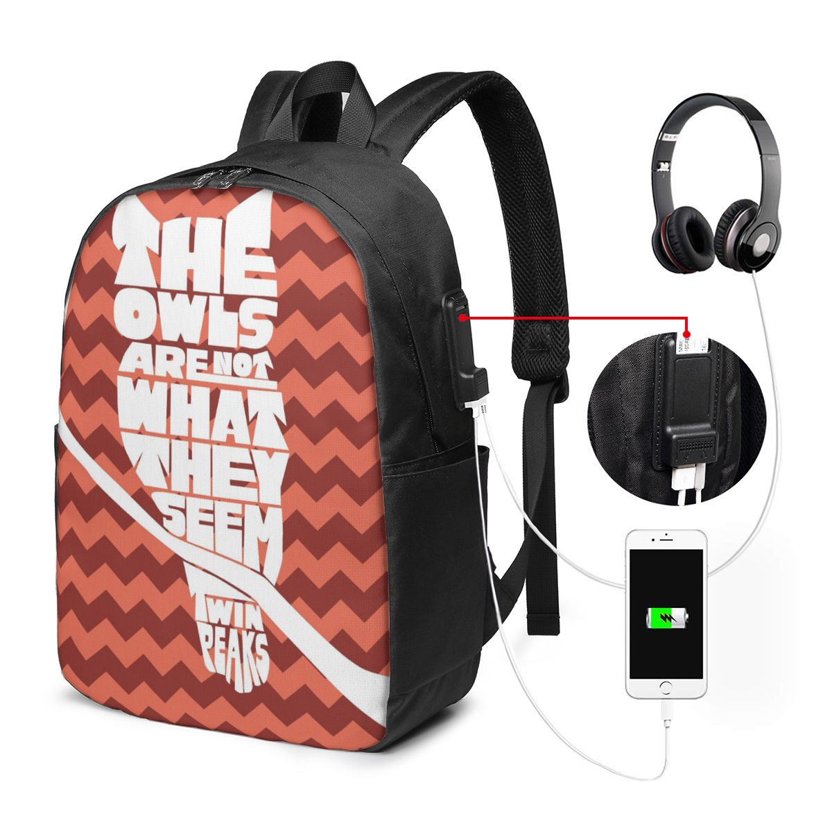 Twin Peaks Red Room Backpack T - огляд і ціна Women Bags College