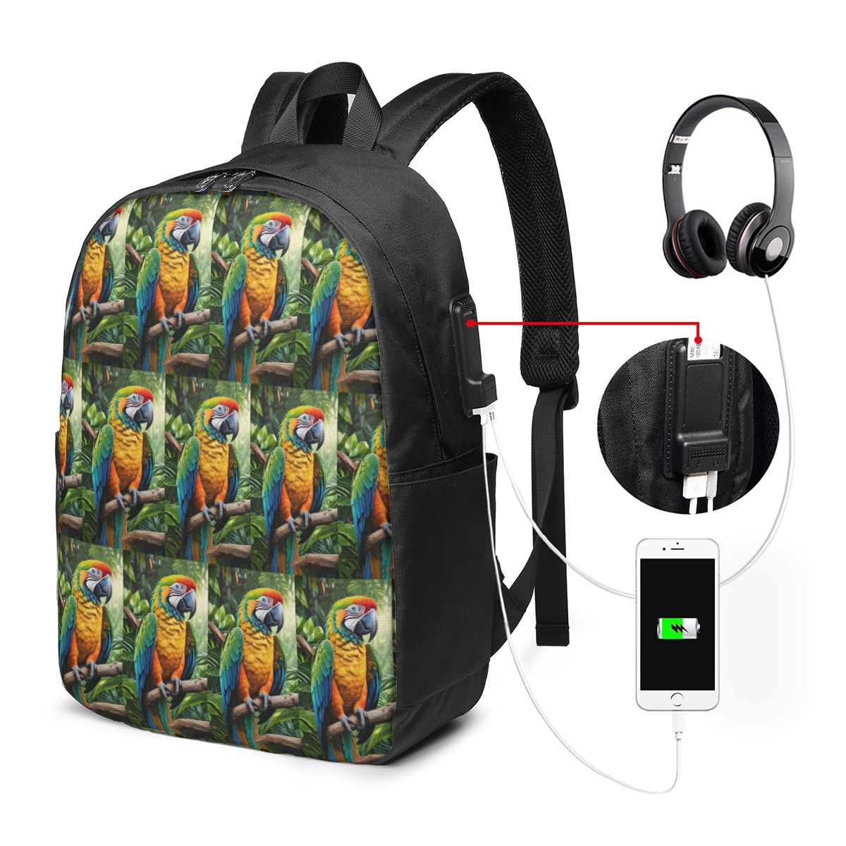 Cute Macaw Parrots Backpack Tr - огляд і ціна Women Bags College