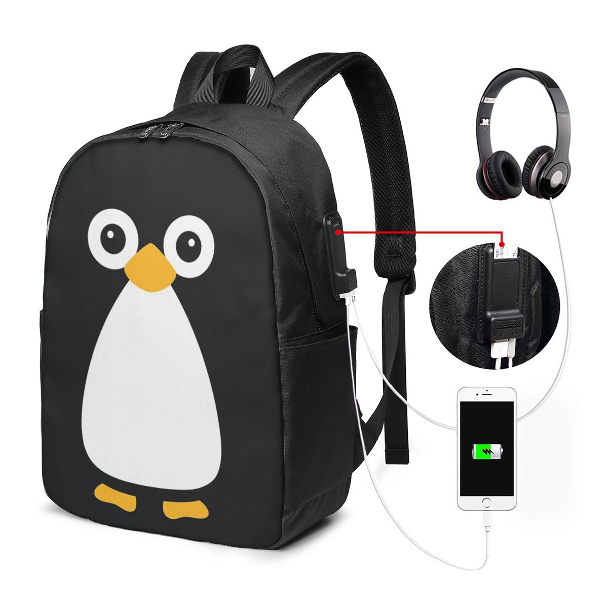 Cute Vector Penguin Backpack T - огляд і ціна Women Bags College